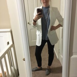 B L A Z E R  |   White long blazer